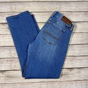 Lucky Brand Jeans Sophia Straight Denim Blue Jeans Women’s Size 12 / 31 Heemed
